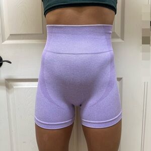 Purple Women's Athletic Scrunch Butt Gym Shorts